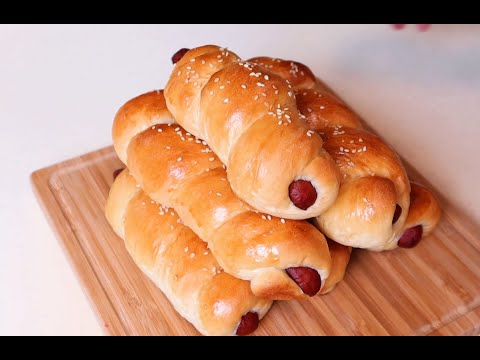 #47 好吃! 徳式香腸麵包卷 (熱門的麵包店食譜) Yummy! German Sausage Rolls (Popular Bakery Recipes)【黃子橙Zicheng】