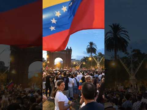 Gran Protesta Mundial por Venezuela 🇻🇪 Barcelona 🇪🇸 #youtubeshorts #shorts #short #venezuela