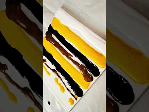 Yellow black Pour Art #pourart #colour #liquidart #arttechniques #shortvideo