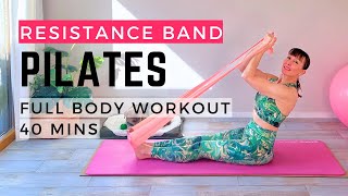 40 Minute Full Body Pilates Workout with Resistance Band | Girl with the Pilates Mat Band Workout