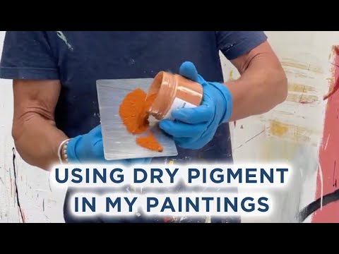 Watch how I use dry pigment in my work