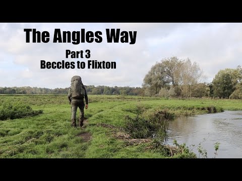 Hiking the Angles Way Long Distance Trail.  Part 3 - Beccles to Flixton. Tarp and Bivvy Wild Camp.