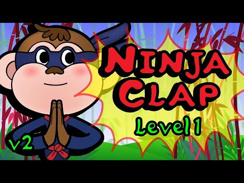 Fun Kids Rhythm Play Along: Ninja Monkey Clap v1-2 Music class #AwesomeKidsSongs