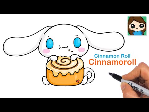 How to Draw Cinnamoroll Eating a Cinnamon Roll