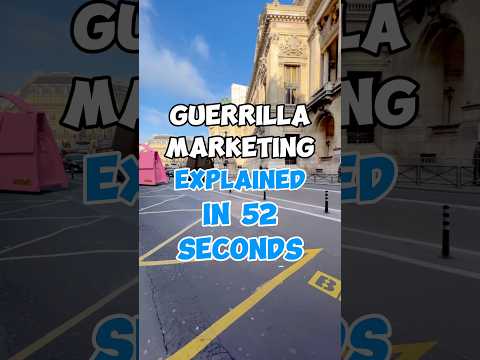 What actually is guerrilla marketing, here we explained it in detail in 52 seconds