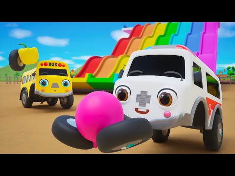 Slide Song With Learn Vegetables | Wheel Vehicle | Nursery Rhymes & Kids Songs | Baby Car Songs TV