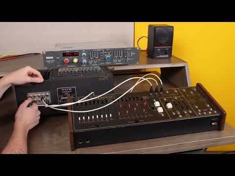 Controlling a Modded Vox Percussion King with an Arp 1613 Sequencer