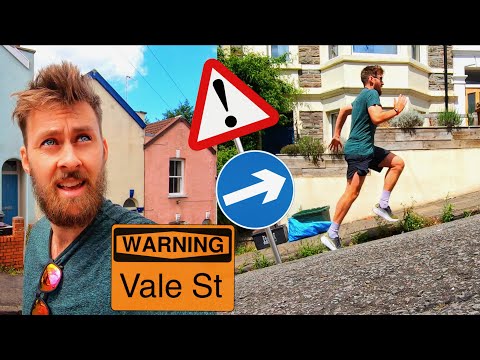 Running up the steepest street in England (Vale St)