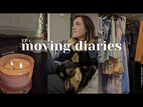 moving diaries ep1 | wardrobe cleanout, apartment hunting, cozy evening 🕯