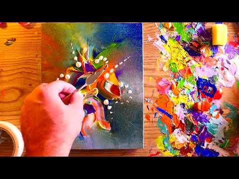 Lovely Subtle Abstract Painting | Fun With Acrylics | Satisfying Art | Step By Step