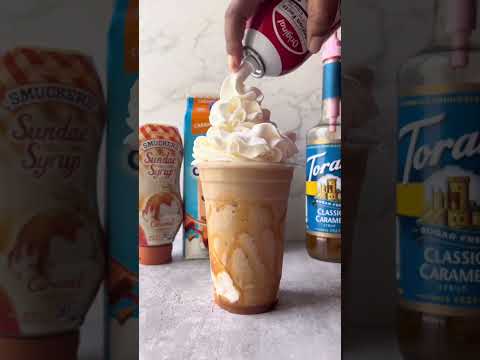 how to make a caramel frappuccino at home!