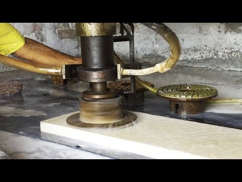 How a hardworking man is cutting and polishing marble in Factory | Amazing Process of Marble