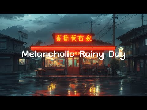 Melancholic Rainy Day 💧 1980s Lofi Hip Hop [ Chill Lofi Beats & Rain Sounds ]