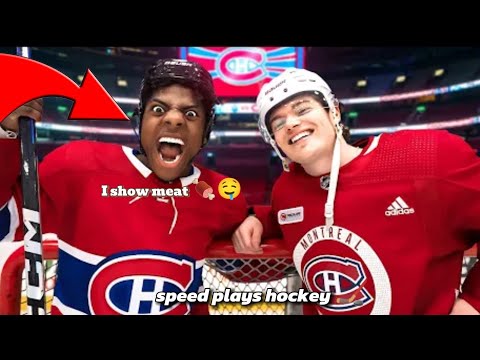 ishowspeed with hockey player 🏑 | ishowspeed plays hockey 🏒 |#ishowspeed#football#hockey#shorts#fyp