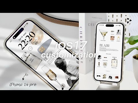 iOS 17 AESTHETIC CUSTOMIZATION! 🥂☁️ | custom iphone theme, widgets, icons tutorial ✨