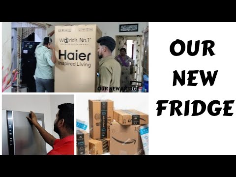 OUR NEW FRIDGE ( HAIER DOUBLE DOOR FRIDGE) unpacking and review link is in the description box