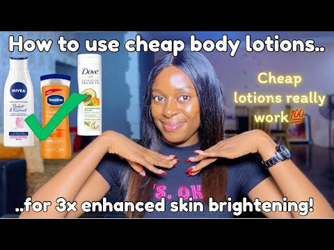 How I turned my cheap lotions to super brightening lotions✨how to use cheap lotions for glowing skin