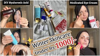 AFFORDABLE Winter Skincare For ALL SKIN TYPES | DIY hyaluronic acid & Medicate Serum For DARK CIRCLE