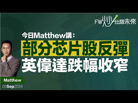 部分芯片股反彈，英偉達跌幅收窄｜Matthew Lai｜FW炒出個未來915炒股直播｜05/09/2024