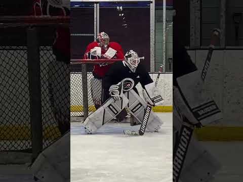 Cal Petersen NHL goalie training with @nlgoaltending #goaliecoaches #goalietraining