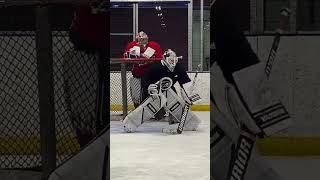 Cal Petersen NHL goalie training with @nlgoaltending #goaliecoaches #goalietraining