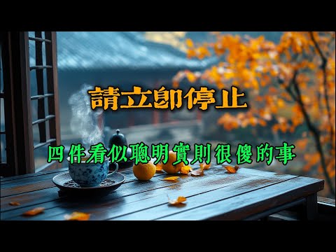 请立即停止，四件看似聪明实则很傻的事