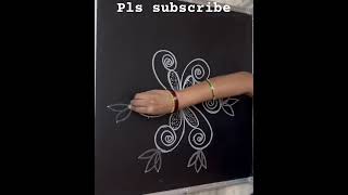 Simple rangoli🌺#dailyrangoli#rojuvarimuggulu#easy#simplekolam#muggulu#reels#trendingshorts#kolam