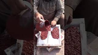 How to make a red stylish tiles |  Art of cement tiles. #amazingskills #shortvideo #redtiles