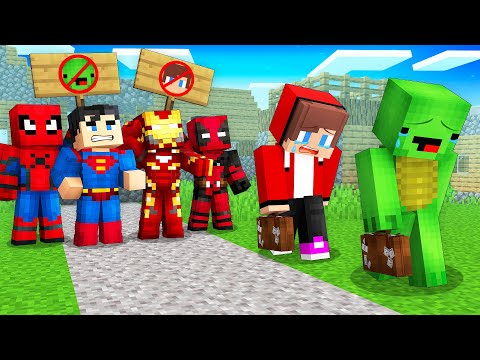 Why Did Superheroes Kick Mikey and JJ Out Of The Village in Minecraft? (Maizen)