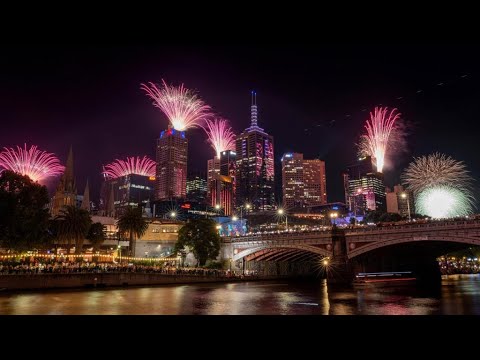 Melbourne New year 2025 Fire works #australia #newyear #fireworks #melbourne