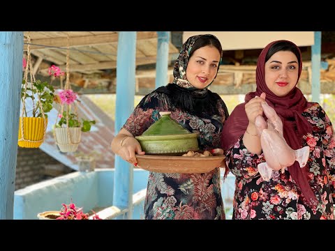 IRAN! Rural Recipe of Chicken Lavangi | Stuffed Chicken From North of Iran Cooked in a Village House