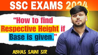 HOW TO FIND RESPECTIVE HEIGHTS OF TRIANGLE IF BASE IS GIVEN!! Geometry Concepts by Abhas Saini