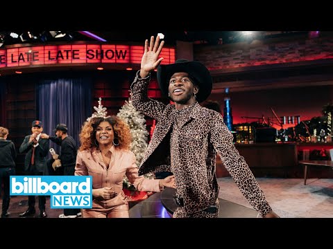 See Lil Nas X Nuzzle a Reindeer on 'Late Late Show' | Billboard News