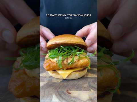 Fried Fish Sandwich with Crispy Chilli Oil #sandwich #recipe #asmr