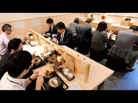 Busy With Office Workers! The Meat Udon Restaurant With Huge and Satisfying Meals!