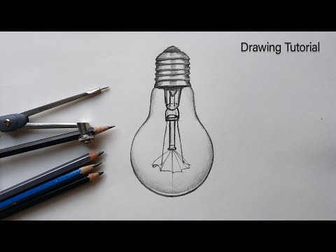 How to draw Electric bulb Step by Step.