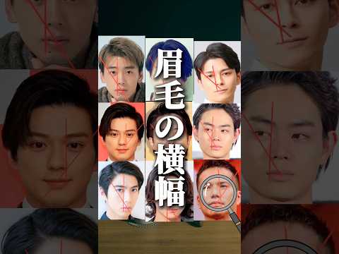 【眉毛の横幅の黄金比】100人のイケメン俳優の顔面を研究して分かったこと！！眉毛の横幅！