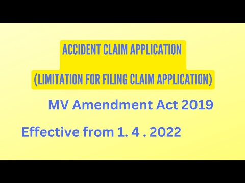 Limitation for filing claim application in accident cases/Sec 166/MV Act/Amendment Act 2019