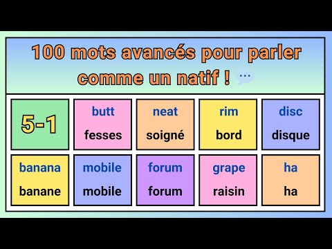 (Niveau 5-1)100 mots avancés en anglais pour améliorer votre vocabulaire - Boostez votre anglais !