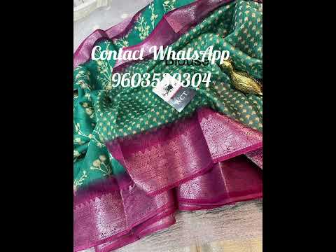 💕Daily Wear Singarwni Linen Sarees with floral design//Contrast weaving border💕r#ytshorts#trendy#