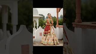 Gujarati wedding lehenga white and red combination ❤️❤️ ❤️ ❤️ ❤️ 💟💟💟💟💟💟