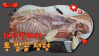 [구독자 요청] 1인칭 시점 돼지 반마리 통 발골 정형 (식육처리기능사) _  미트마스터아카데미