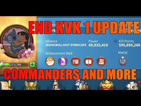 My Account At KvK 1 End (Commanders and More) - Rise of Kingdoms