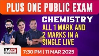 PLUS ONE CHEMISTRY | ALL 1 & 2 MARK QUESTIONS FOR EXAMS! | EXAM PREP! | RAYS EDUCATION