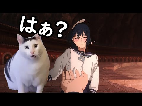 呪術廻戦を見る猫【猫ミーム】【猫マニ】