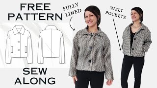 Step-by-Step Sewing Tutorial: Lined Woman's Coat with Welt Pockets