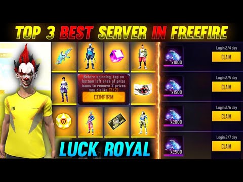 FREE FIRE TOP 3 BEST SERVER | TOP 3 BEST SERVER OF FREE FIRE |