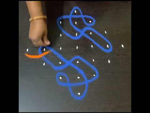 easy sikku Kolangal | #simplemelikalamugguluwithdots #7dotsmelikalamuggulu #beginnerssikkukolam