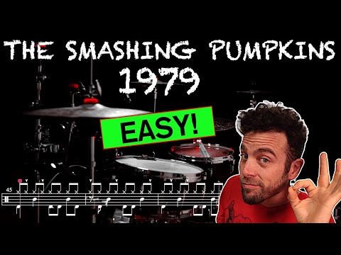 The Smashing Pumpkins - 1979 - Drum cover (with scrolling drum score)