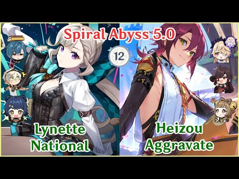 NEW 5.0 Spiral Abyss - Lynette National x Heizou Aggravate | Genshin Impact